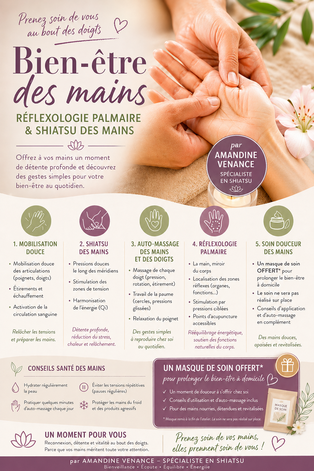 atelier refléxologie palmaire et shiatsu des mains